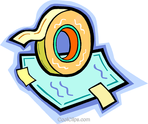 Adhesive Tape Royalty Free Vector Clip Art Illustration - Adhesive Tape Royalty Free Vector Clip Art Illustration (480x402)