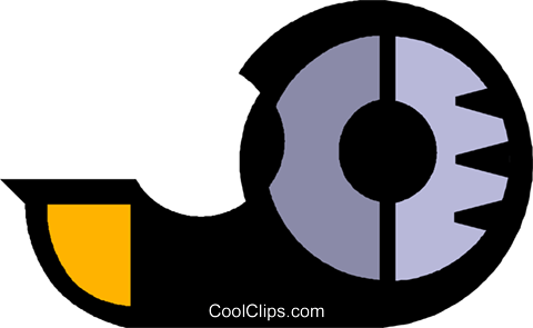 Tape Dispensers Royalty Free Vector Clip Art Illustration - Tape Dispensers Royalty Free Vector Clip Art Illustration (480x295)