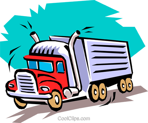 Transport Truck Royalty Free Vector Clip Art Illustration - Truck (480x398)