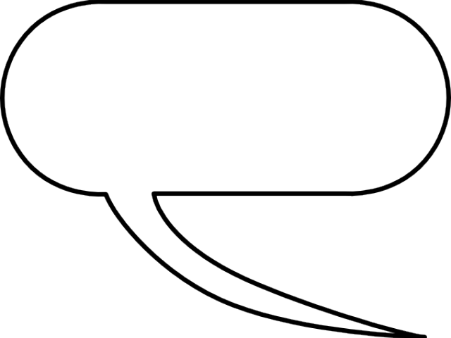 Comics Clipart Message Box - Balão De Fala Fundo Transparente (640x480)