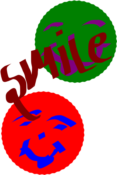 Smiley Face Text Messaging Fruit - Smiley (530x750)
