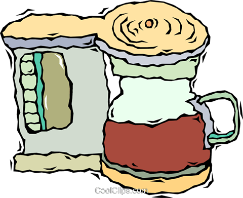 Coffee Machine, Java Royalty Free Vector Clip Art Illustration - Kaffeemaschine Clipart (480x391)