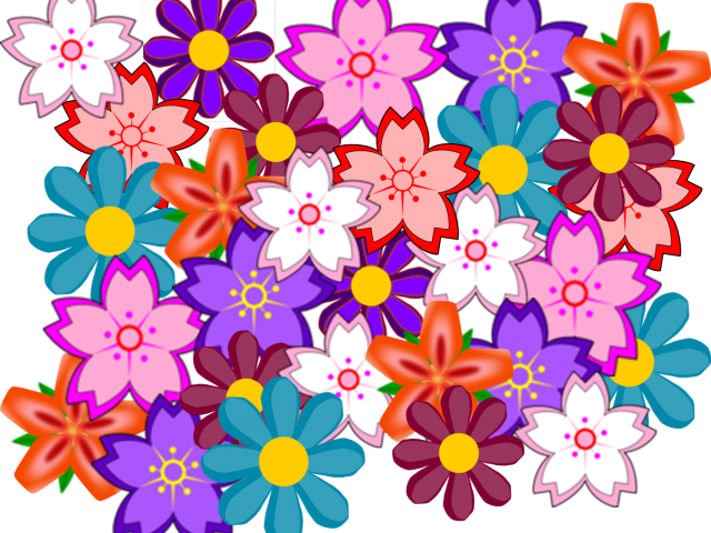 Floral Clipart Collage - Hawaiian Flowers Clip Art (640x480)