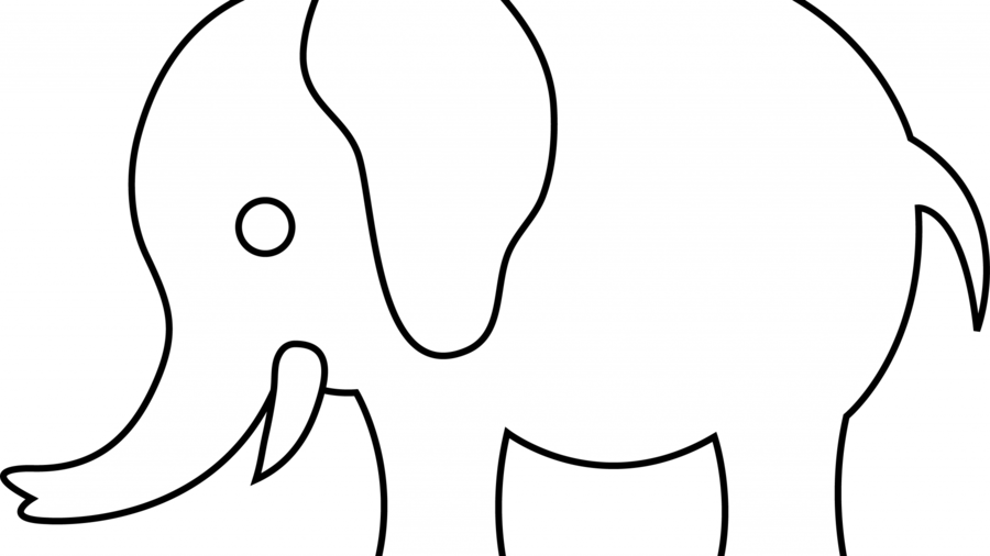 Elephant Drawing Clipart Drawing Line Art Clip Art - Elephant Images Hd Clip Art (900x506)