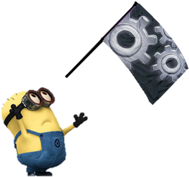 Minion Tossing Free Hands Dude What's With The -rex - Minion Color Guard (709x638)