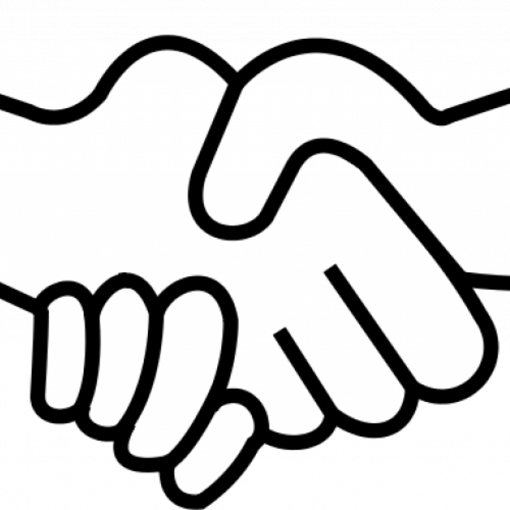 Shake Hands Clip Art People Shaking Hands Drawing At - Easy To Draw Shaking Hands (1024x1024)