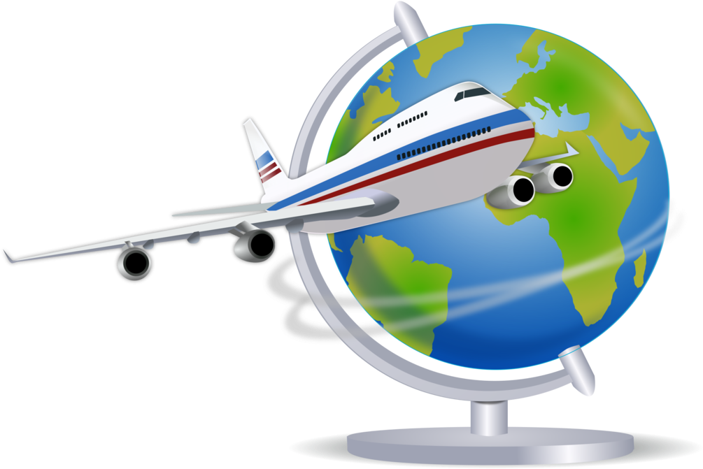 Airplane Globe Air Travel Computer Icons - World Traveler Shower Curtain (1090x750)
