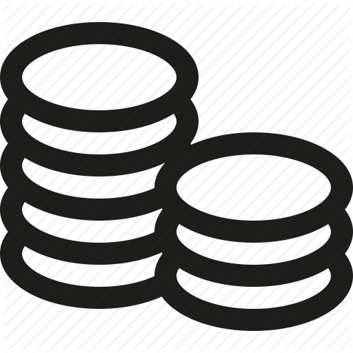 Money Icon Outline Clipart Coin Money Computer Icons - Stacked Coins Icon (512x512)