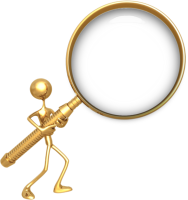 Search Breeds On Line Now - Gold Magnifying Glass Png (376x400)
