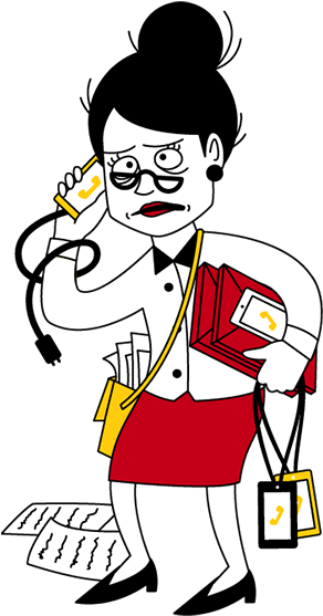 Clipart Walking Line Leader - Cartoon (517x700)