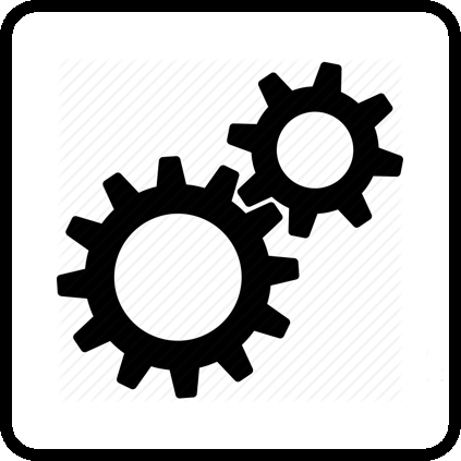 Vector Transparent Backhoe Clipart Bucket - Gear (423x423)