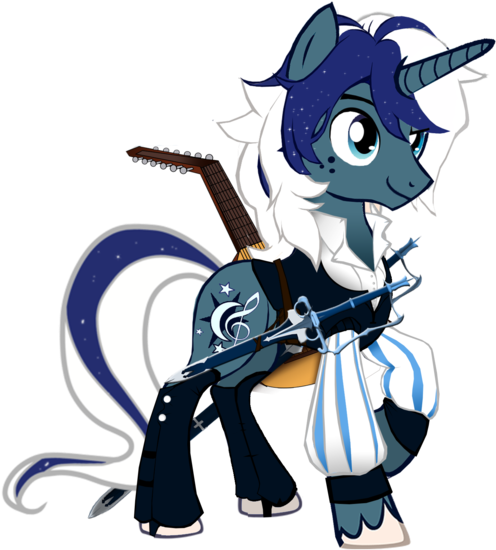 Anightlypony, Clothes, Freckles, Lute, Male, Nightly, - Cartoon (1024x576)