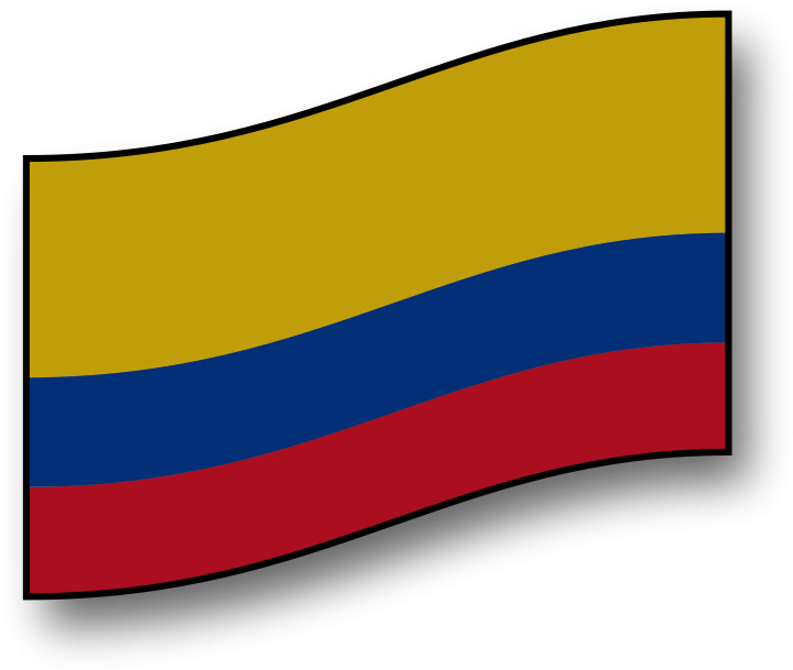 Free Columbia Flag - Bandera De Colombia Ondeada (800x697)