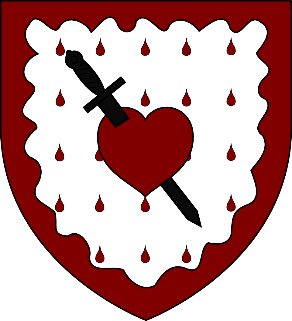Dagger Clipart Broad - Coat Of Arms Heart (961x1058)