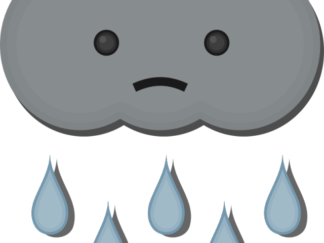 Gloomy Clipart Dark Clouds - Gambar Animasi Awan Hujan (640x480)