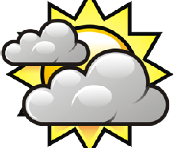 Gloomy Clipart Murky - Mostly Cloudy (640x480)