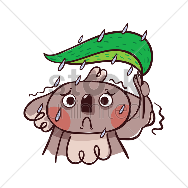Gloomy Clipart Clip Art - Sad Koala Bear Cartoon (600x600)