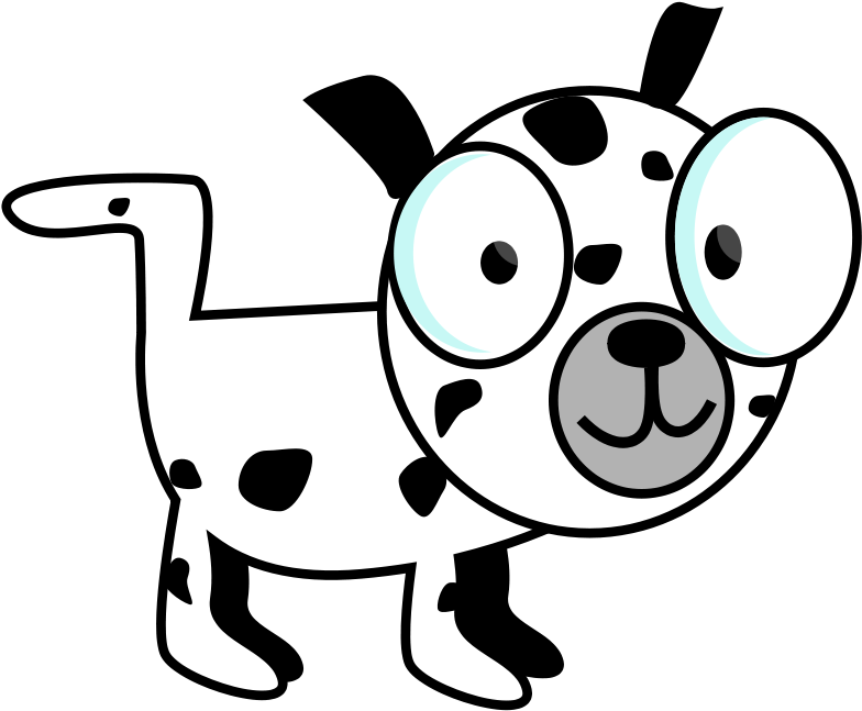 Dalmatian Clip Art - Funny Clipart Black And White (800x670)