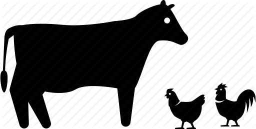 Black And White Download Organic Food And Meat - Livestock Icon (512x258)