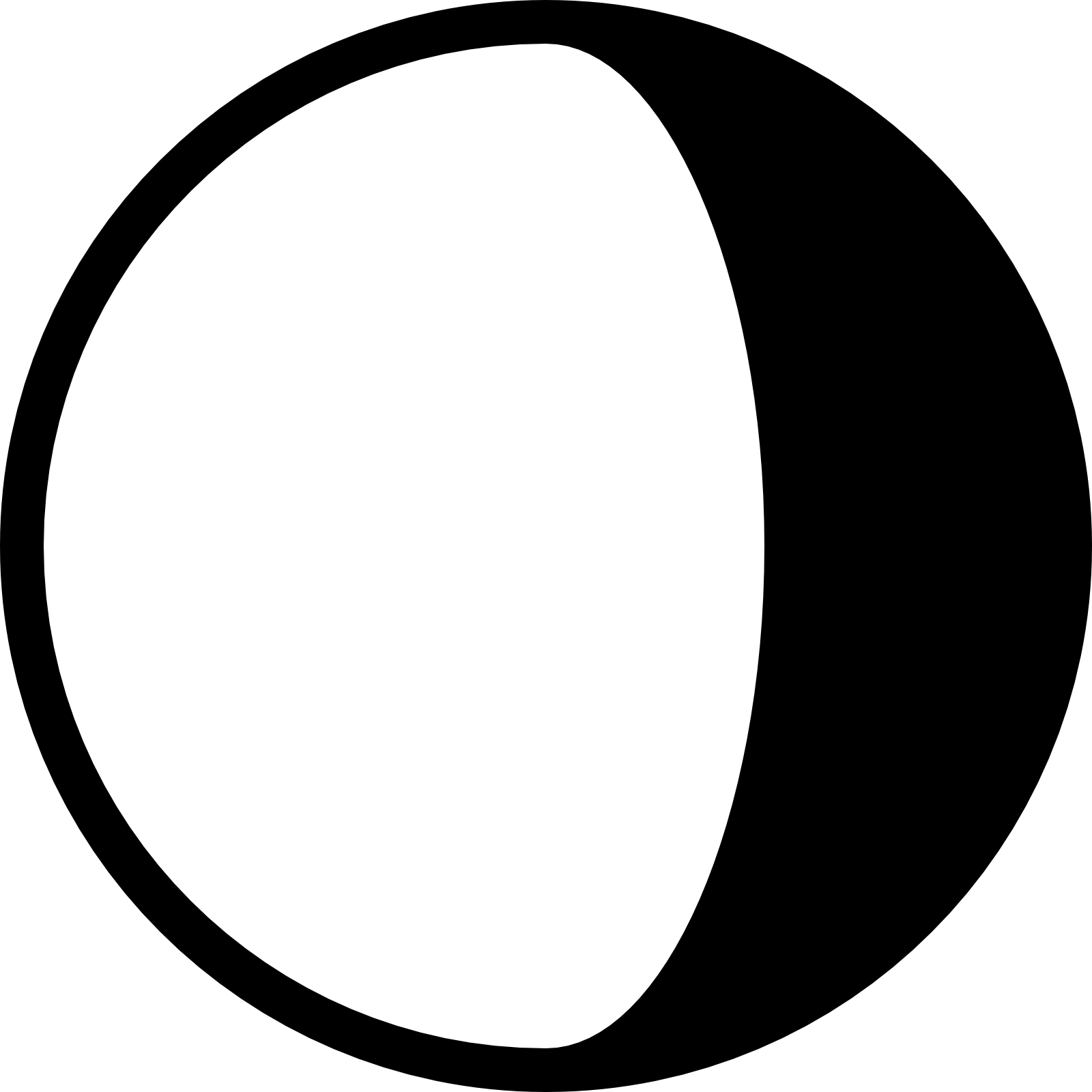 Collection Of Waning Gibbous High Quality - Waning Gibbous Moon Clipart (1600x1600)