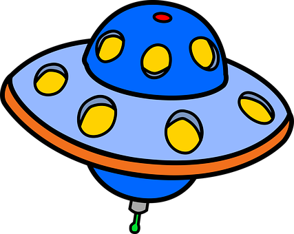 Ufo Clipart Animated - Flying Saucer Clipart (427x340)