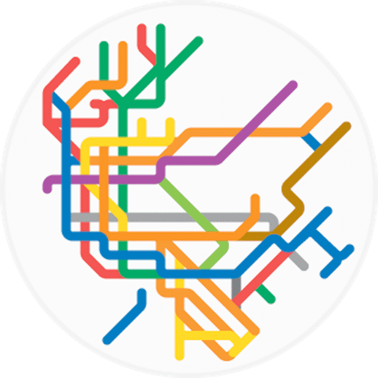 Modern Map Art Cartography Map Posters - Simplified Map Of Los Angeles (750x750)