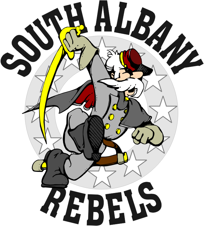 Png Format File - South Albany High School Rebel Mascot (657x727)