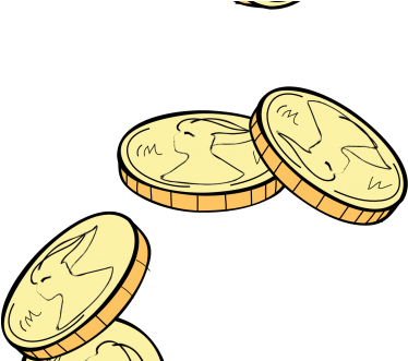 Falling Coins Png - Falling Coin Png Clipart (440x330)