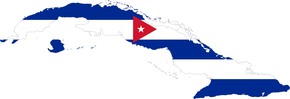 Flag Of Cuba Blank Map Coat Of Arms Of Cuba - Cuba Map Flag (987x340)