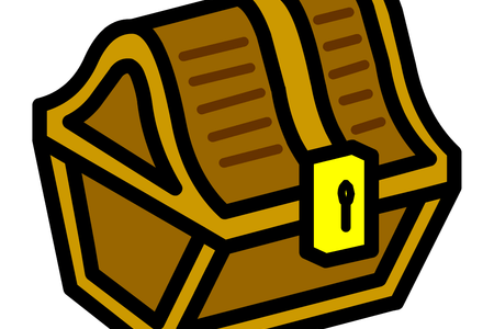 Coins Clipart Pirate - Treasure Chest (450x300)