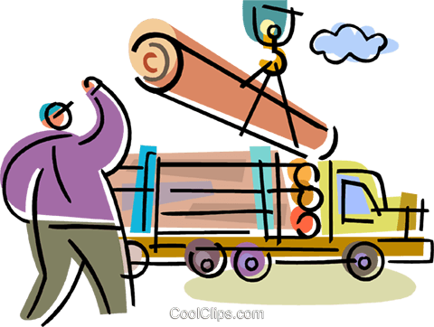 Forestry And Logging Royalty Free Vector Clip Art Illustration - Forestry And Logging Royalty Free Vector Clip Art Illustration (480x362)