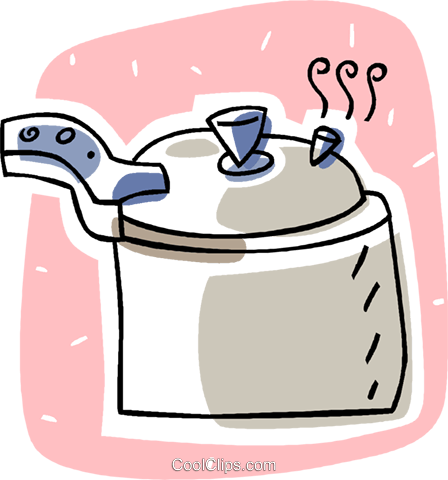 Steam Cooker Royalty Free Vector Clip Art Illustration - Cartoon Pictures Of Cooker (448x480)