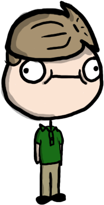 Random Guy Calls Me Cute &gt - Random Cartoon Guy Png (419x465)