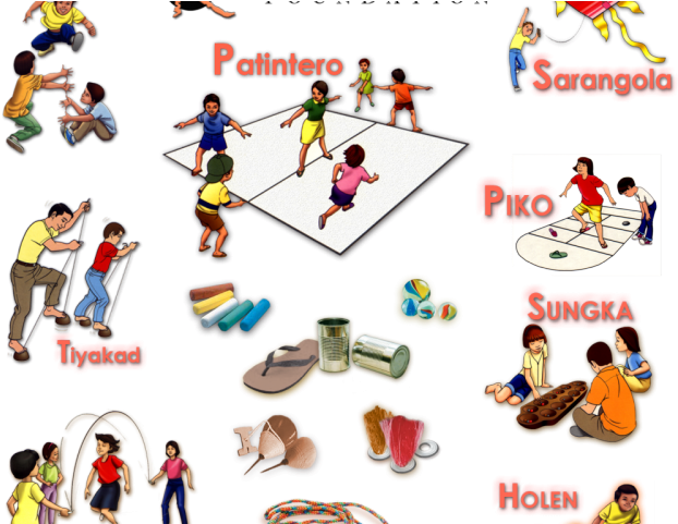 Cultural Clipart Lipunan - Name Of Outdoor Games (640x480)