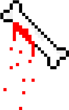 Blood Dripping Bone - Blood Dripping Pixel Art (290x430)