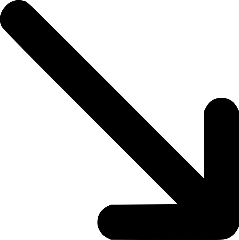 Png File - Arrow Pointing Diagonally Down (980x982)