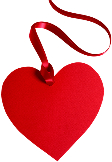 Valentine Red Heart Gift Tag - Heart Gift Tag (366x550)