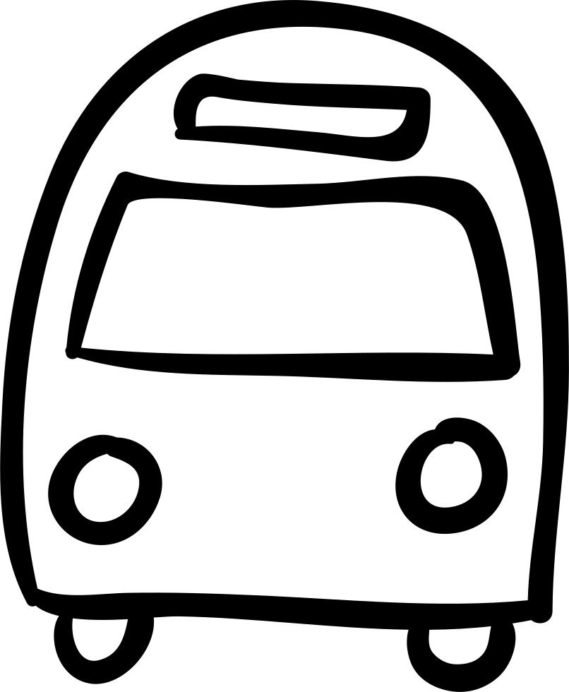 Bus Frontal Hand Drawn Outline Comments - Bus (806x980)