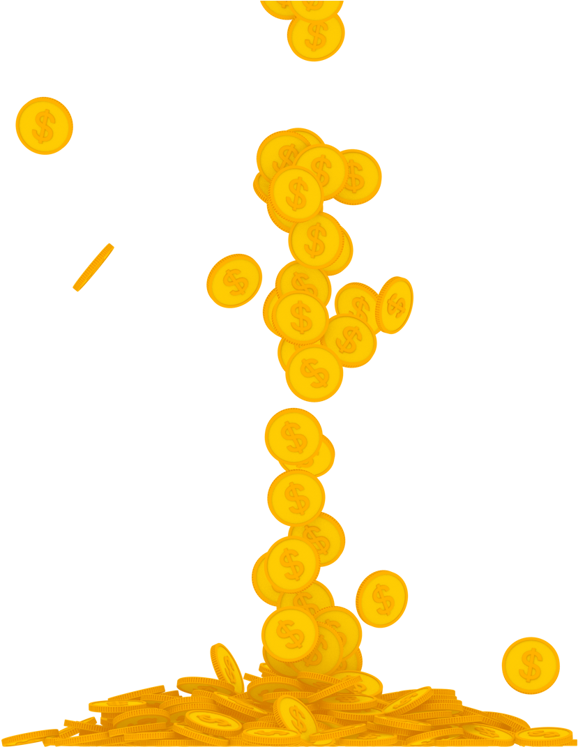 Falling Gold Coins Png Clip Freeuse Download - Falling Coin Clip Art Png (1920x1080)