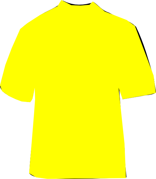 Cross Country Clip Art - Plain Yellow T Shirt Back (516x593)