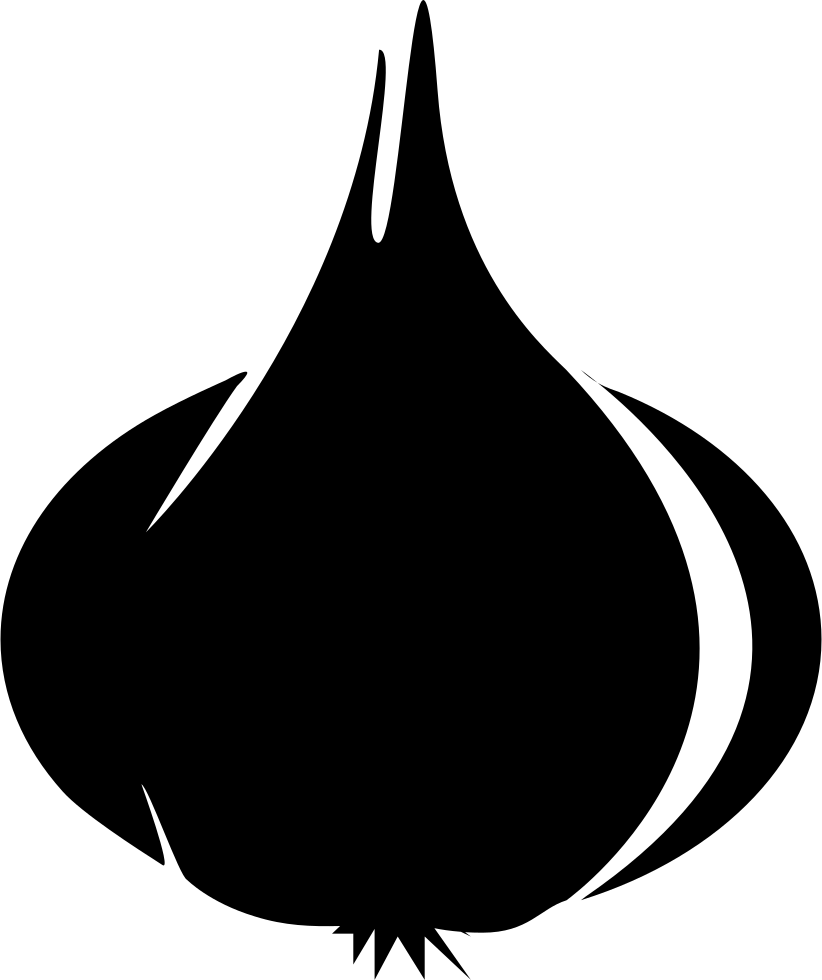 Download Bulb Of Garlic Svg Png Icon Free Download - Garlic Silhouette Png (822x980)