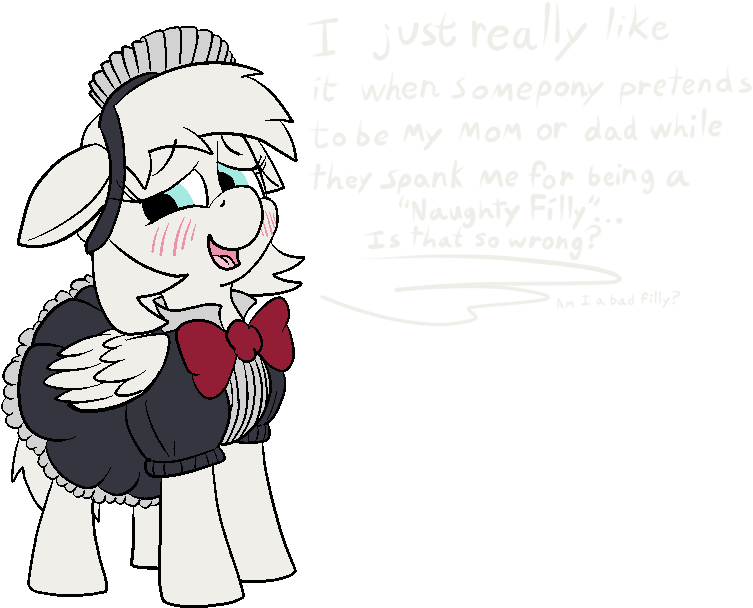 Thebathwaterhero, Clothes, Female, Filly, Maid, Oc, - Drawing (779x627)