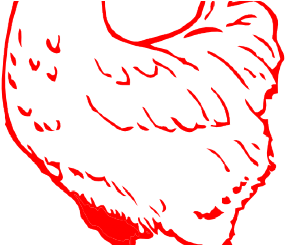 Rooster Clipart Red Rooster - Black And White Chicken Clip Art (640x480)