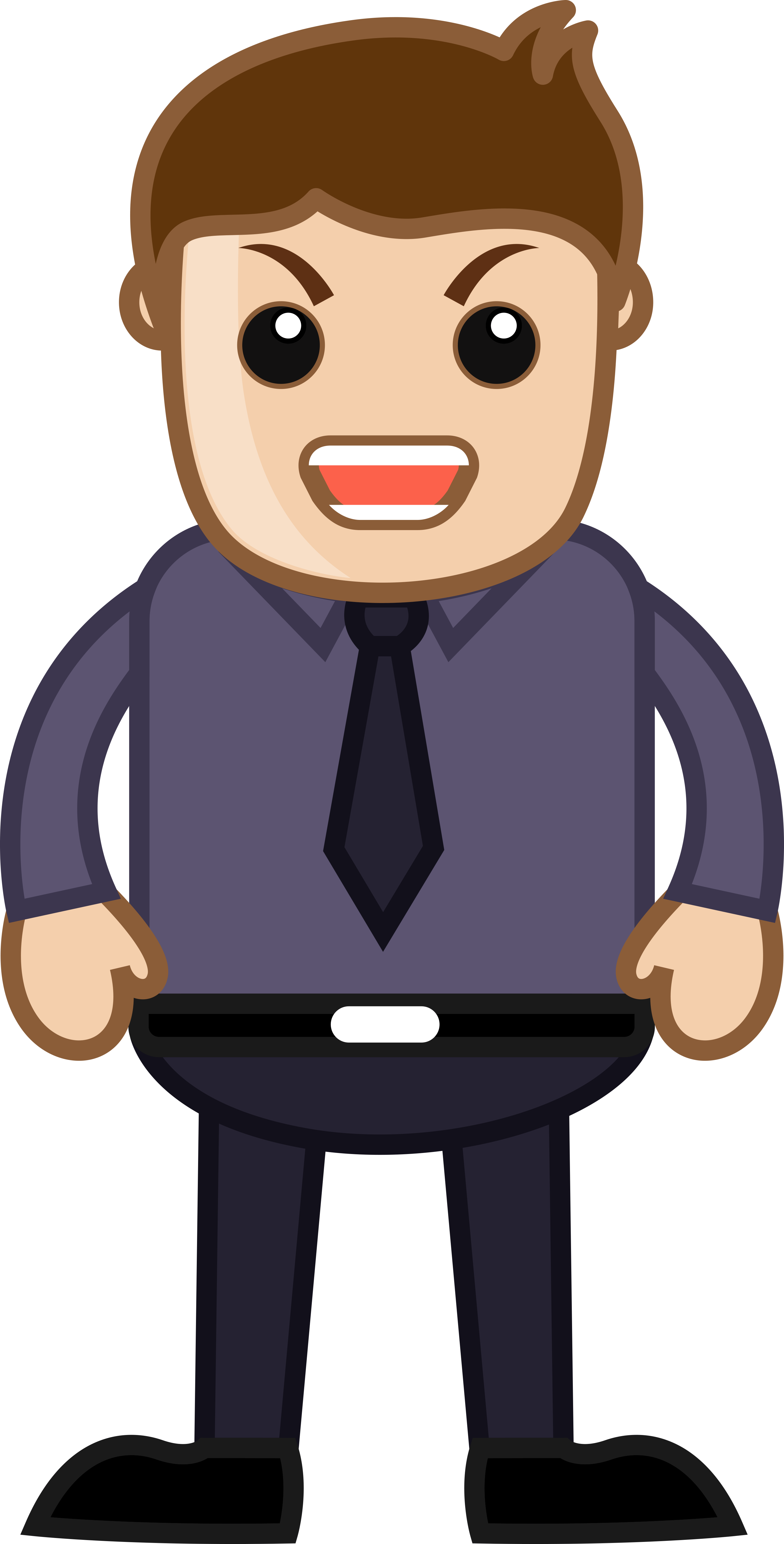 Angry Man Cartoon Png (3000x5907)