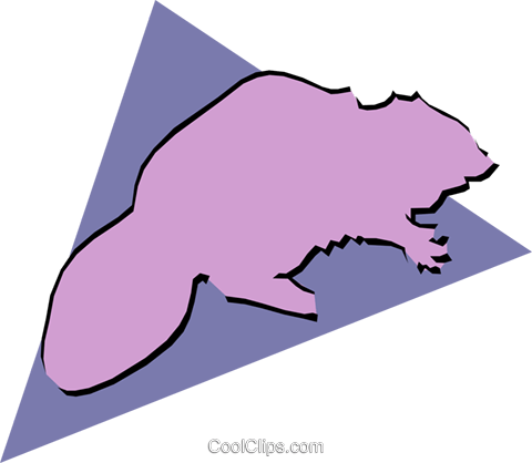 Beaver Royalty Free Vector Clip Art Illustration - Beaver Royalty Free Vector Clip Art Illustration (480x418)