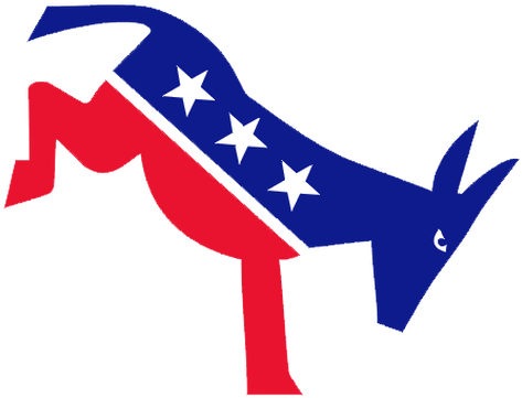 Get Involved In Your Local Democratic Party Immediately - Democratic Party Donkey (476x367)