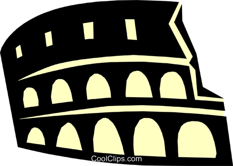 Coliseum Roman Architecture Royalty Free Vector Clip - Colosseo (480x343)