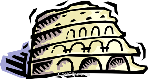 Coliseum Royalty Free Vector Clip Art Illustration - Coliseum Royalty Free Vector Clip Art Illustration (480x257)