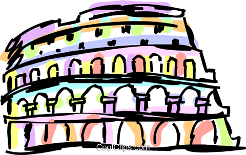 Coliseum Royalty Free Vector Clip Art Illustration - Royalty Payment (480x303)