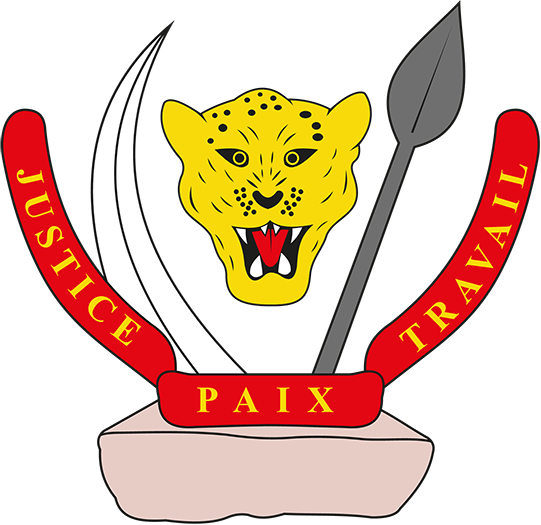 Democratic Republic Of The Congo Flag Coat Of Arms - Coat Of Arms Of The Democratic Republic (541x525)